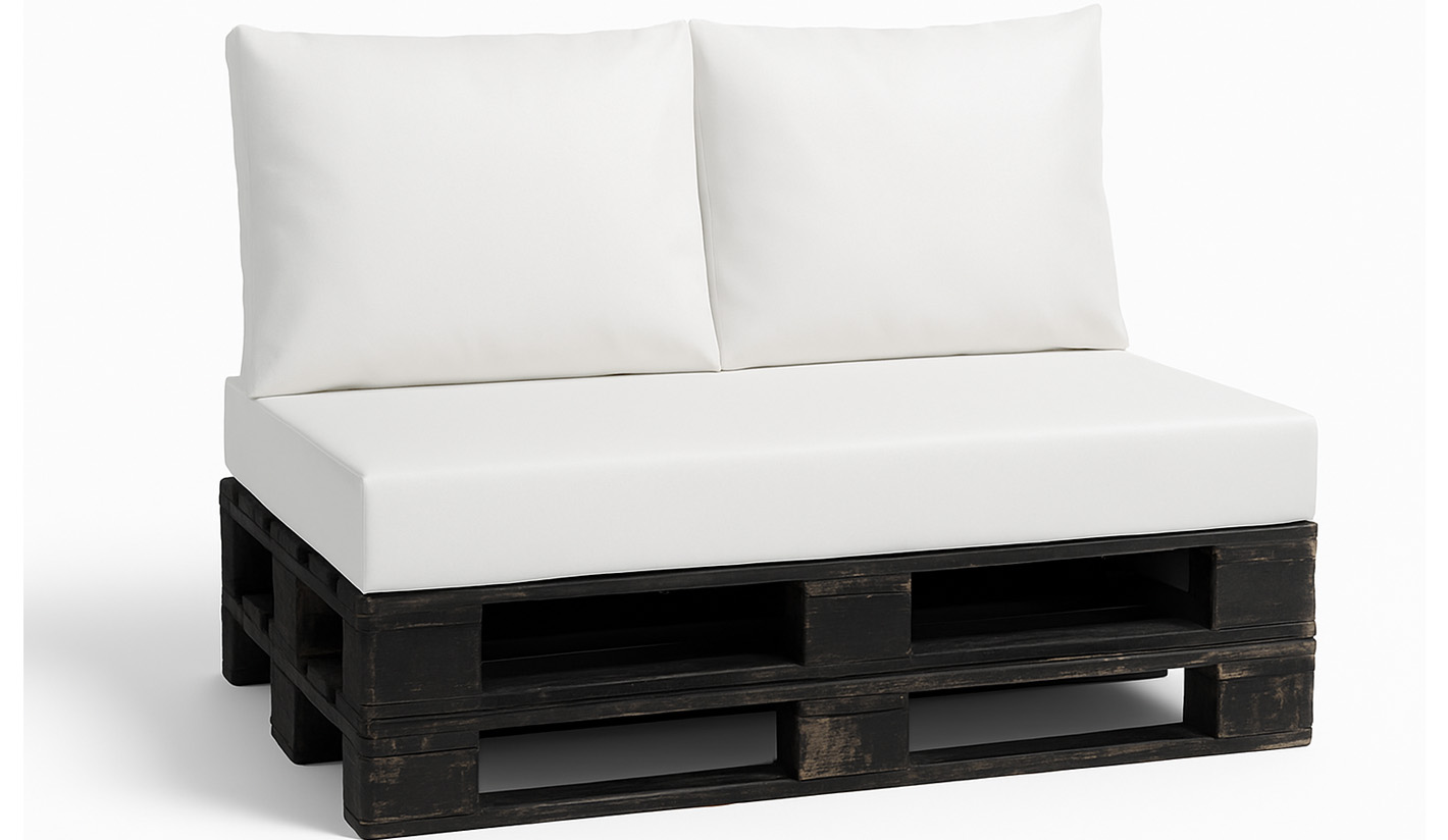 2 uds Cojín exterior respaldo palet medida estándar 120x80 - Imagen 2